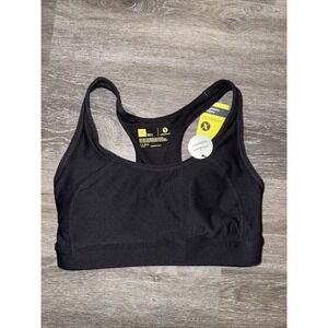 Women's size small Black Sports Bra Quick Dry Removable Pads,‎ Medium Support